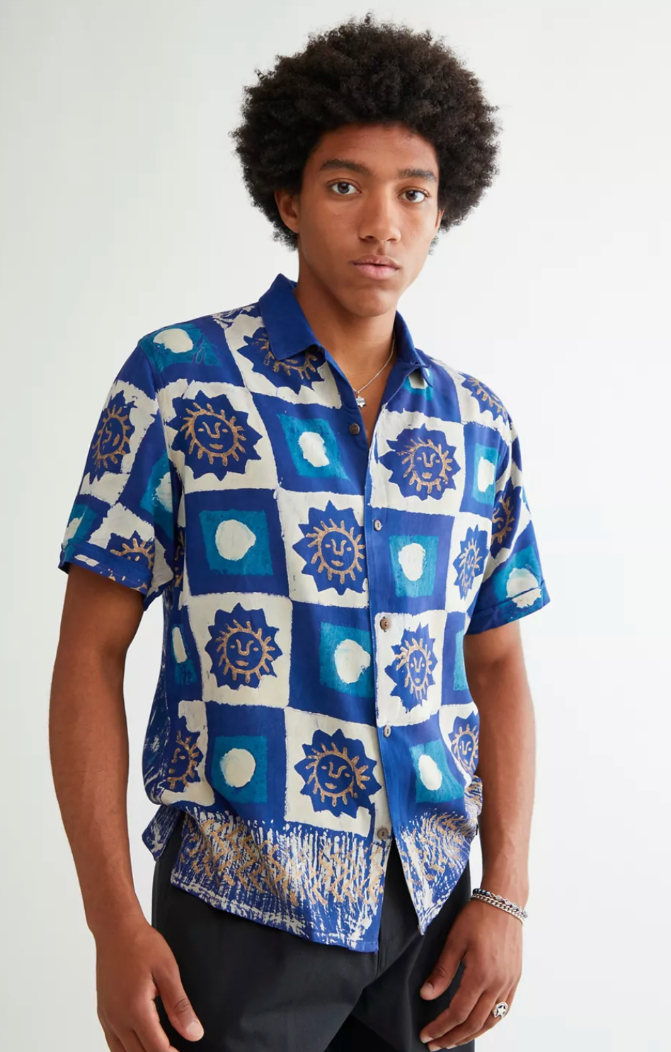 Blue bandana shirt sales mens