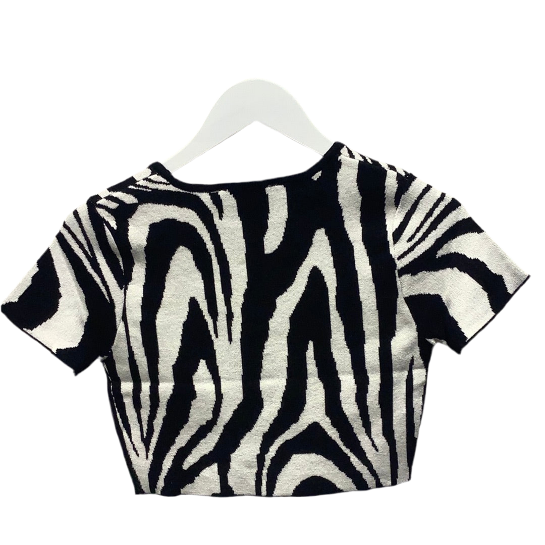 8586: ZEBRA PRINT CROP TOP