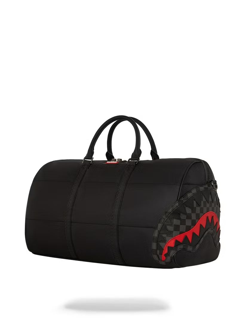 SPRAYGROUND: BLACK PUFFER DUFFLE BAG