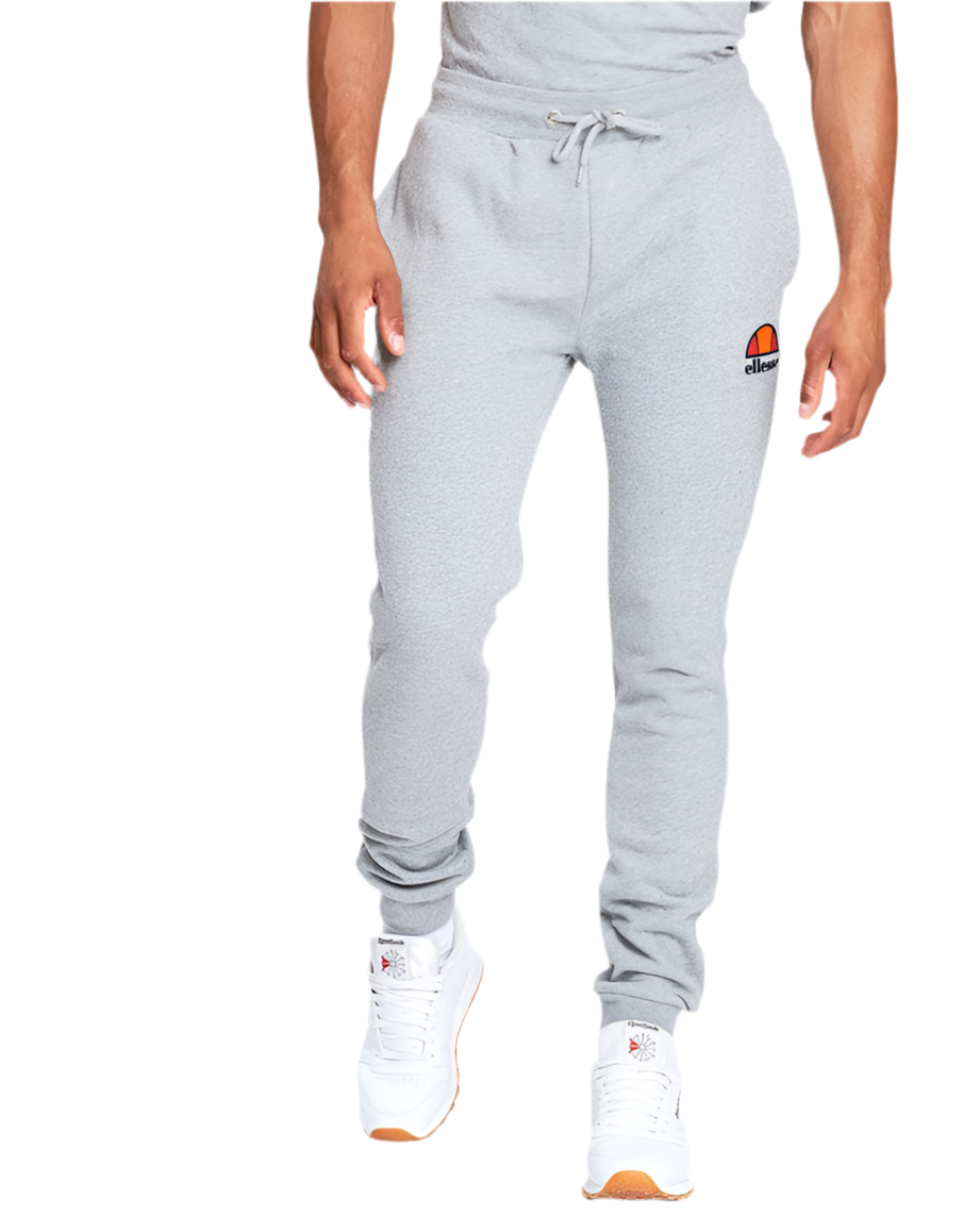 ELLESSE: HEATHER GRAY LOGO JOGGER SWEATPANT