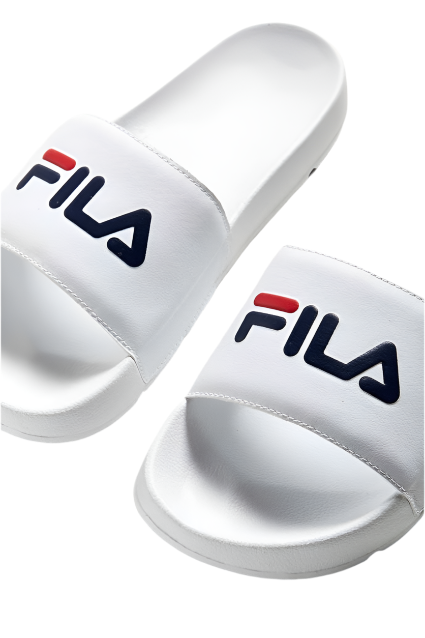 FILA HERITAGE: DRIFTER WHITE SLIDE SANDALS