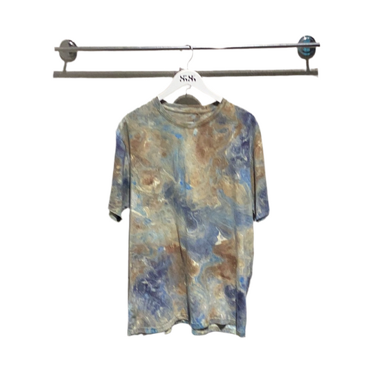 8586: BLUE MARBLE WASHED TEE