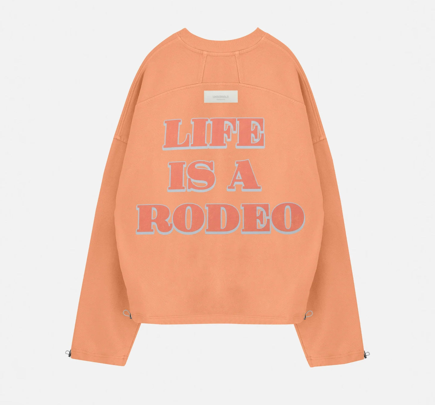 UNDERGOLD: LIFE IS A RODEO CREWNECK (back view)