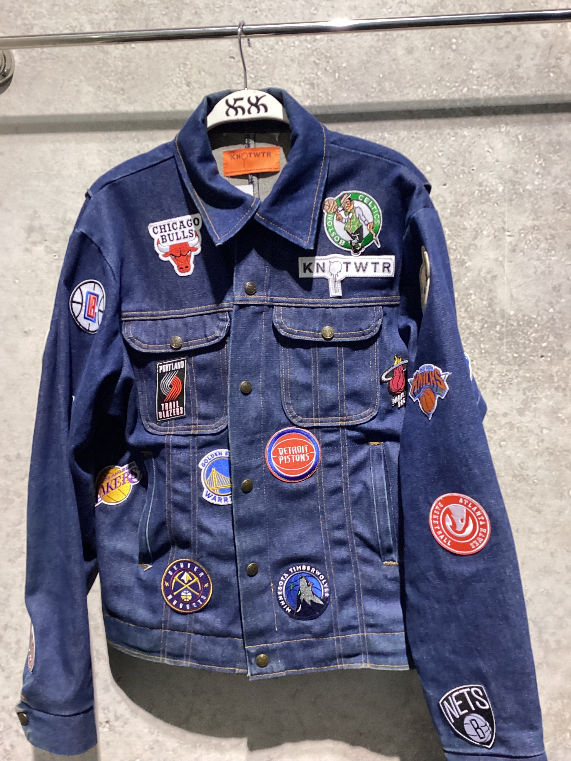 KNOTWTR SPORTS DENIM JACKET NBA