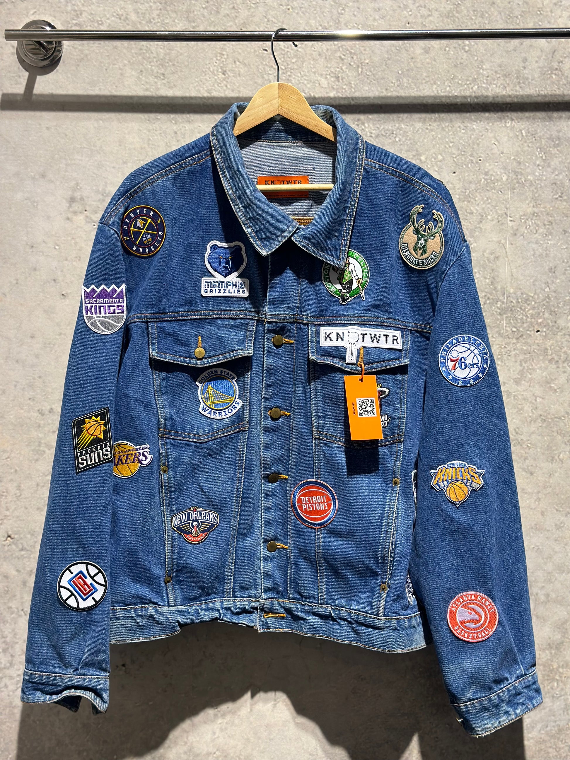 KNOTWTR SPORTS DENIM JACKET NBA