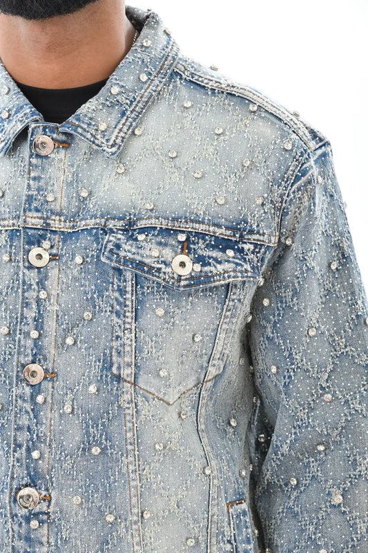 VICIOUS DENIM: EMBELLISHED JEAN JACKET