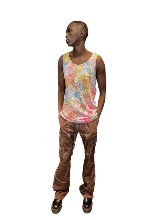 MARBLE WASH TIE DYE TANK