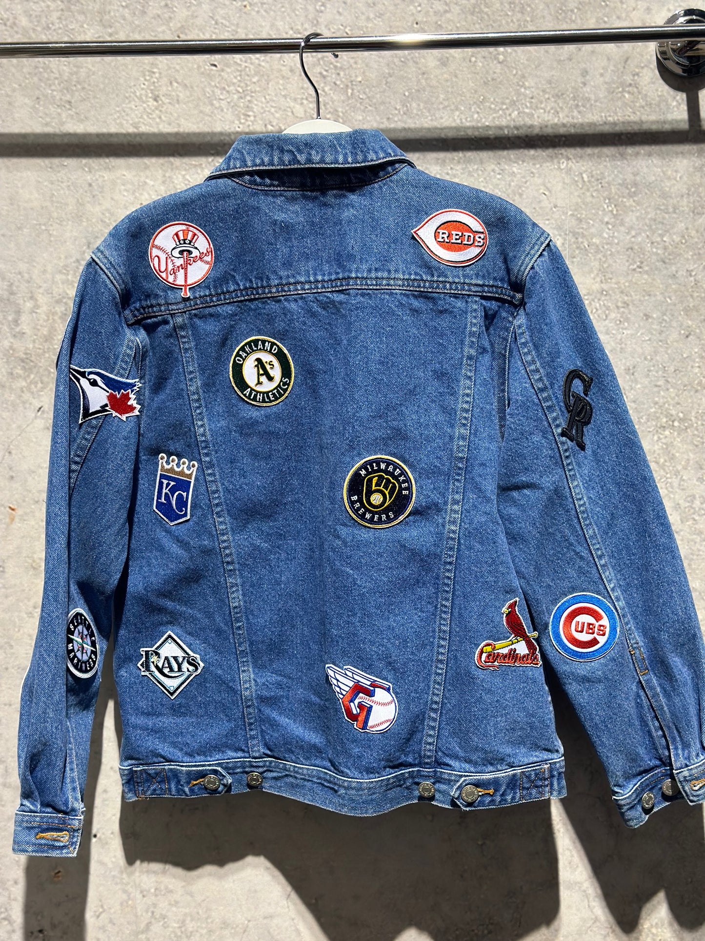 KNOTWTR SPORTS DENIM JACKET MLB (back)