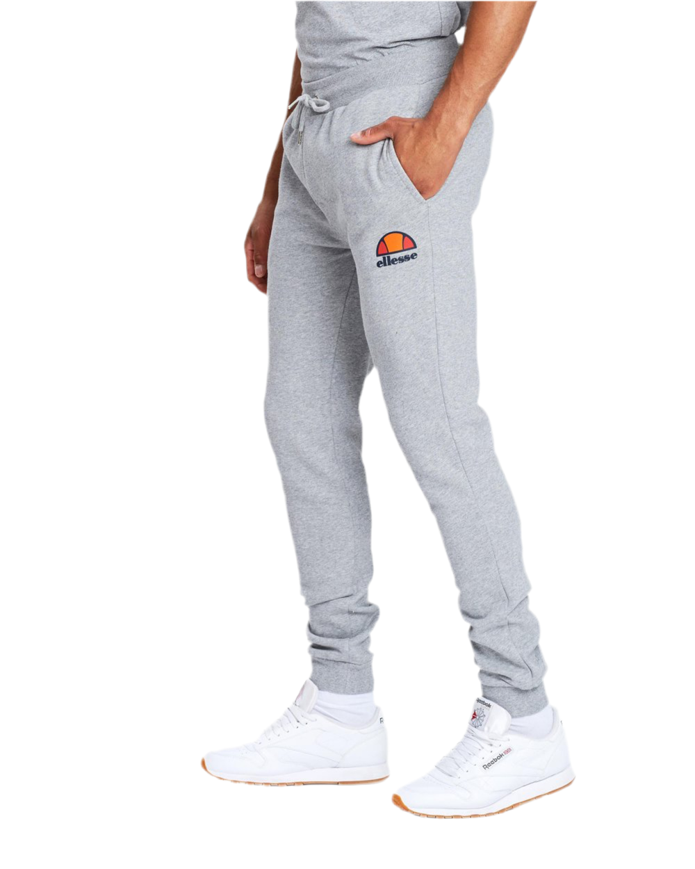 ELLESSE: HEATHER GRAY LOGO JOGGER SWEATPANT