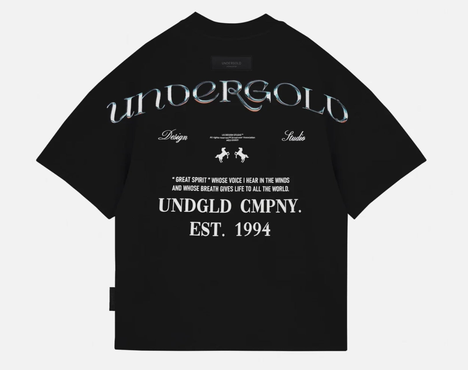 UNDERGOLD: Rodeo Thunder Horses T-Shirt (back view)