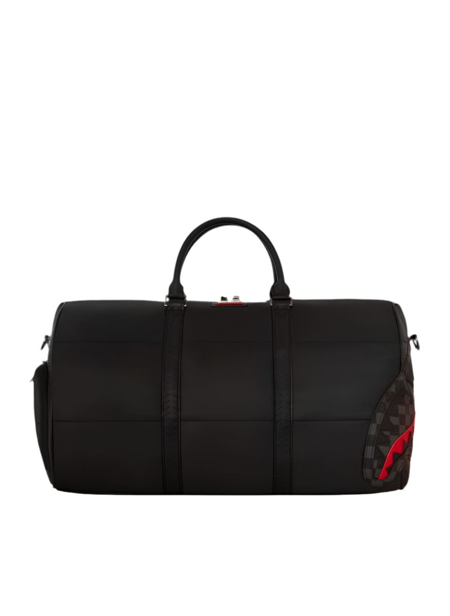 SPRAYGROUND: BLACK PUFFER DUFFLE BAG