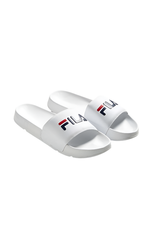 FILA HERITAGE: DRIFTER WHITE SLIDE SANDALS