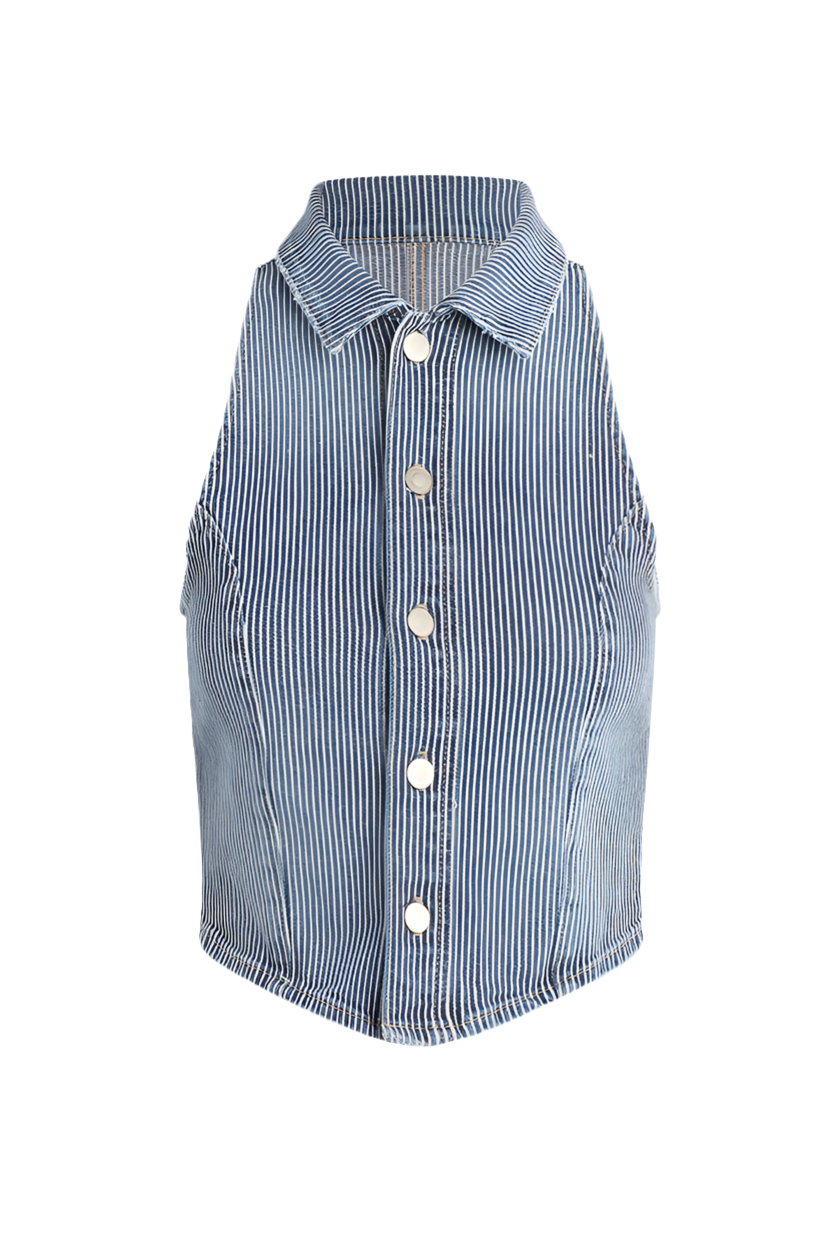 HUDSON: RAILROAD STRIPE VEST (3D view)