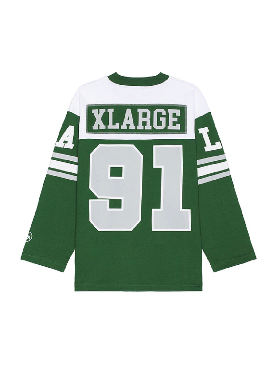 XLARGE: LONG SLEEVE FOOTBALL JERSEY TEE (back view)