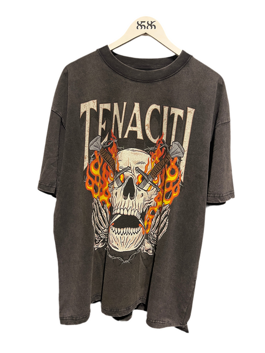 TANACITI STUDIOS: FLAMING SWORDS IN SKULL TEE