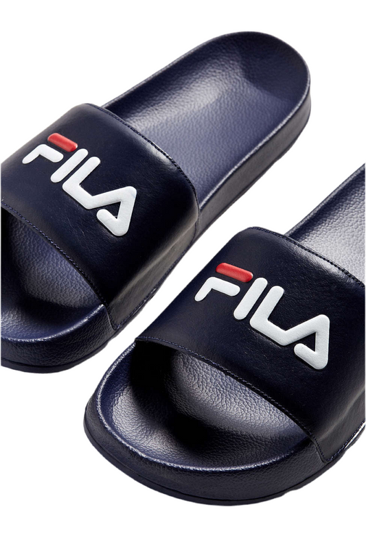 FILA HERITAGE: DRIFTER NAVY SLIDE SANDALS