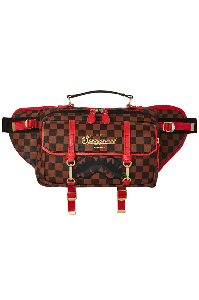 SPRAYGROUND: TAKEOVER THE THRONE CROSSBODY CARGO (front view)