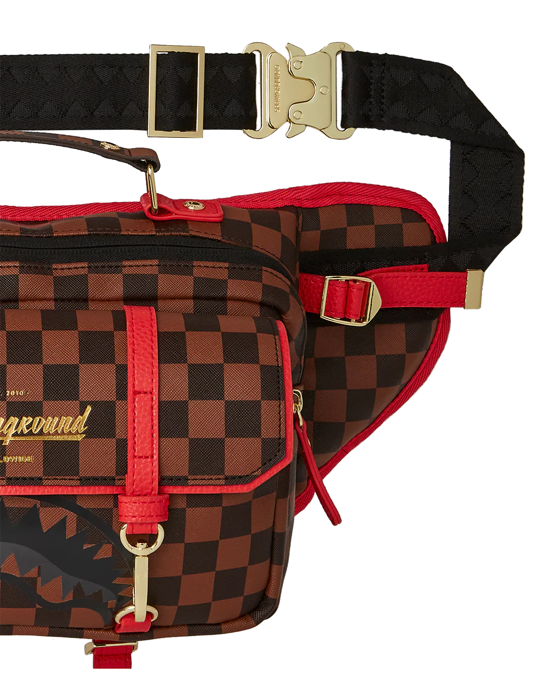 SPRAYGROUND: TAKEOVER THE THRONE CROSSBODY CARGO (up close view)