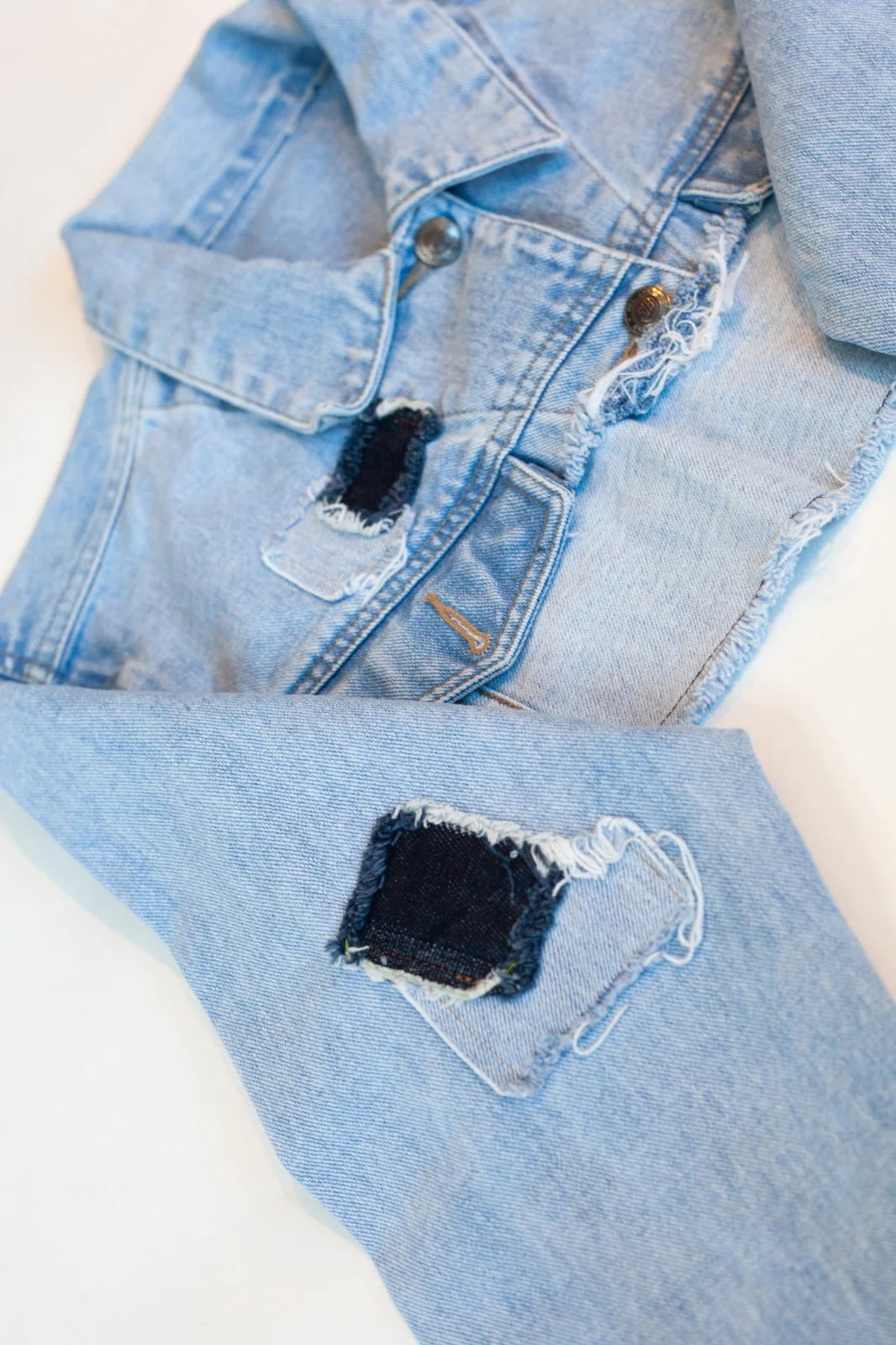 KNOTWTR: CyberTron Denim Crop Top