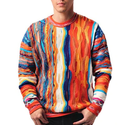 COOGI: BIRDSVILLE CREWNECK (MULTI COLOR) front view on model