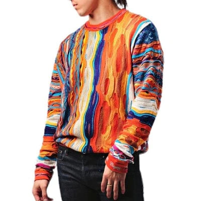 COOGI: BIRDSVILLE CREWNECK (MULTI COLOR) side view on model