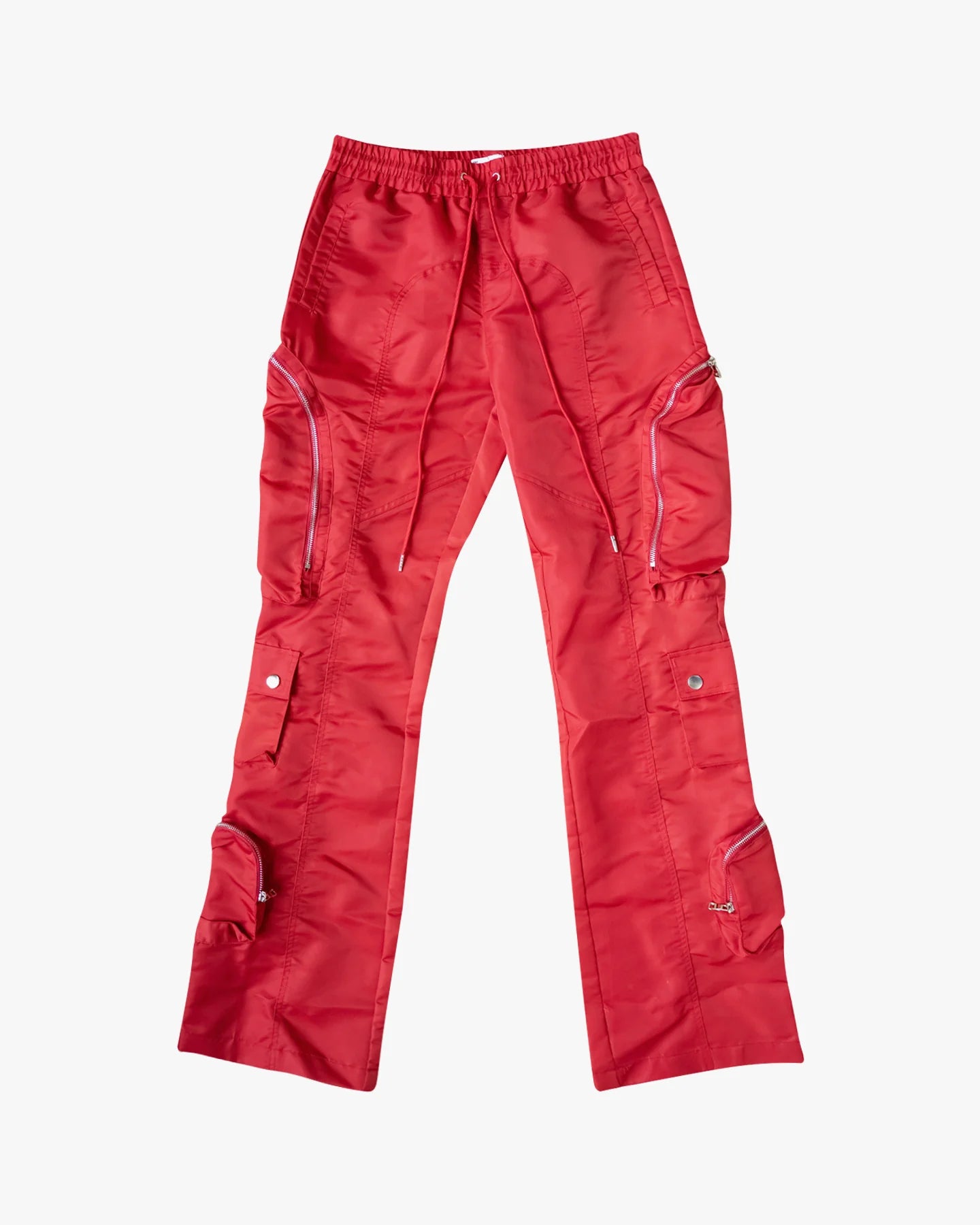 EPTM: MOON CARGO PANTS (RED FLAT LAY VIEW)