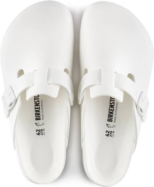 BIRKENSTOCK: BOSTON EVA CLOG (white top view)