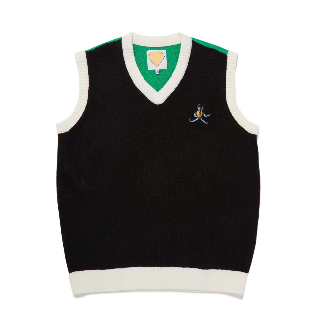 AFM KNIT VEST - BLACK / GREEN