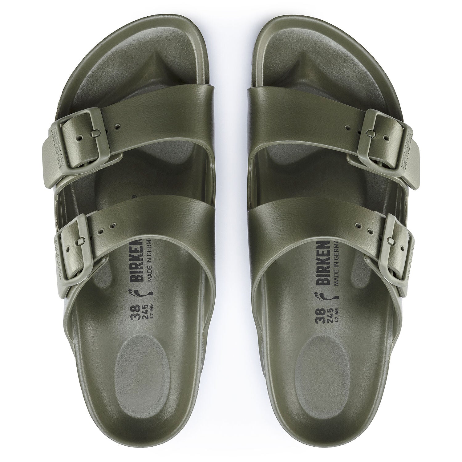 BIRKENSTOCK: ARIZONA EVA (olive top view)