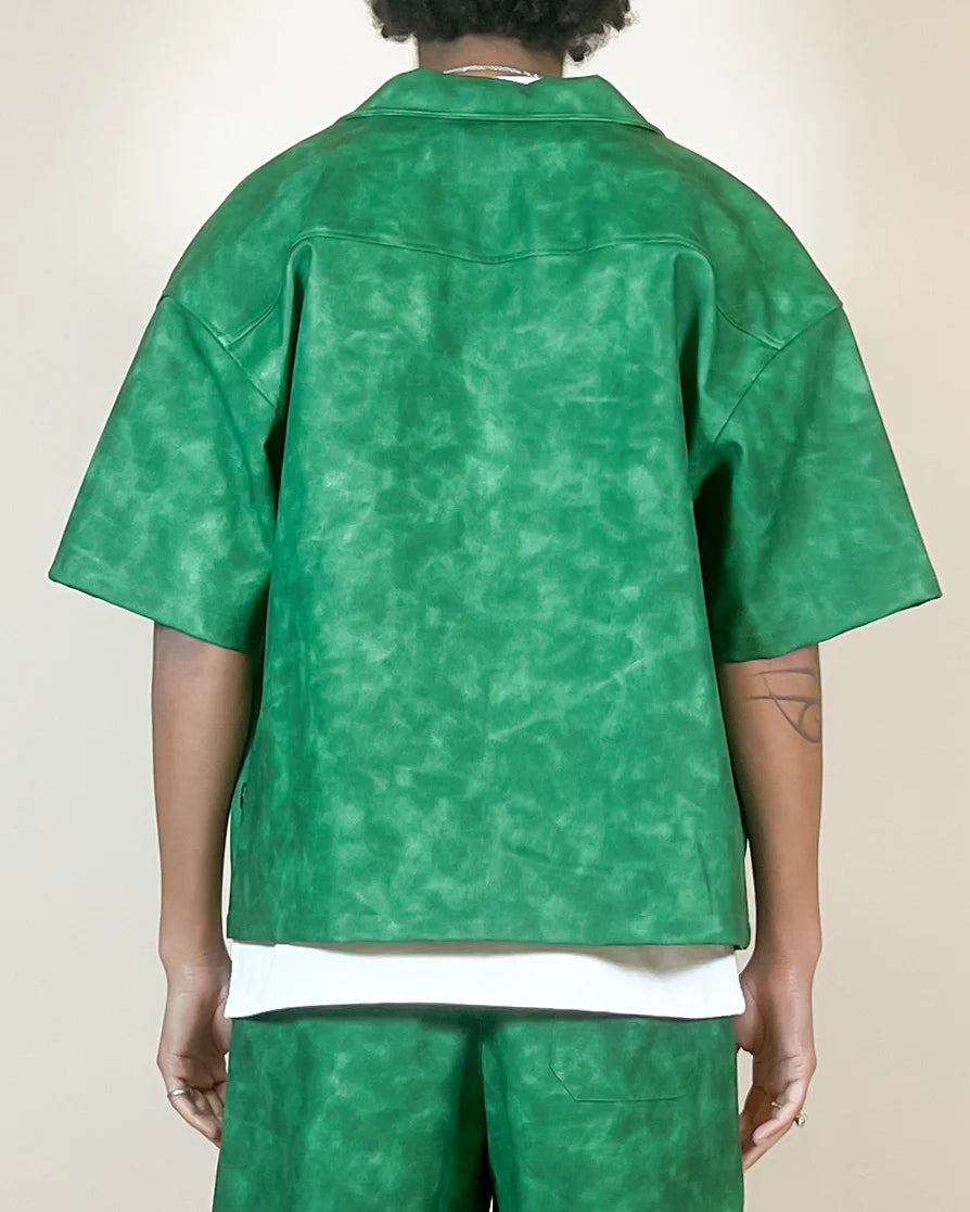EPTM LUXE SHIRT GREEN (back view on model)
