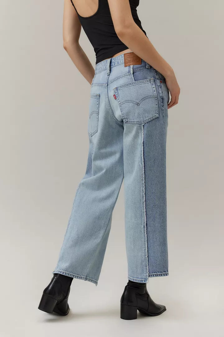 LEVIS: BAGGY DAD RECRAFTED CROPPED JEANS (back view)