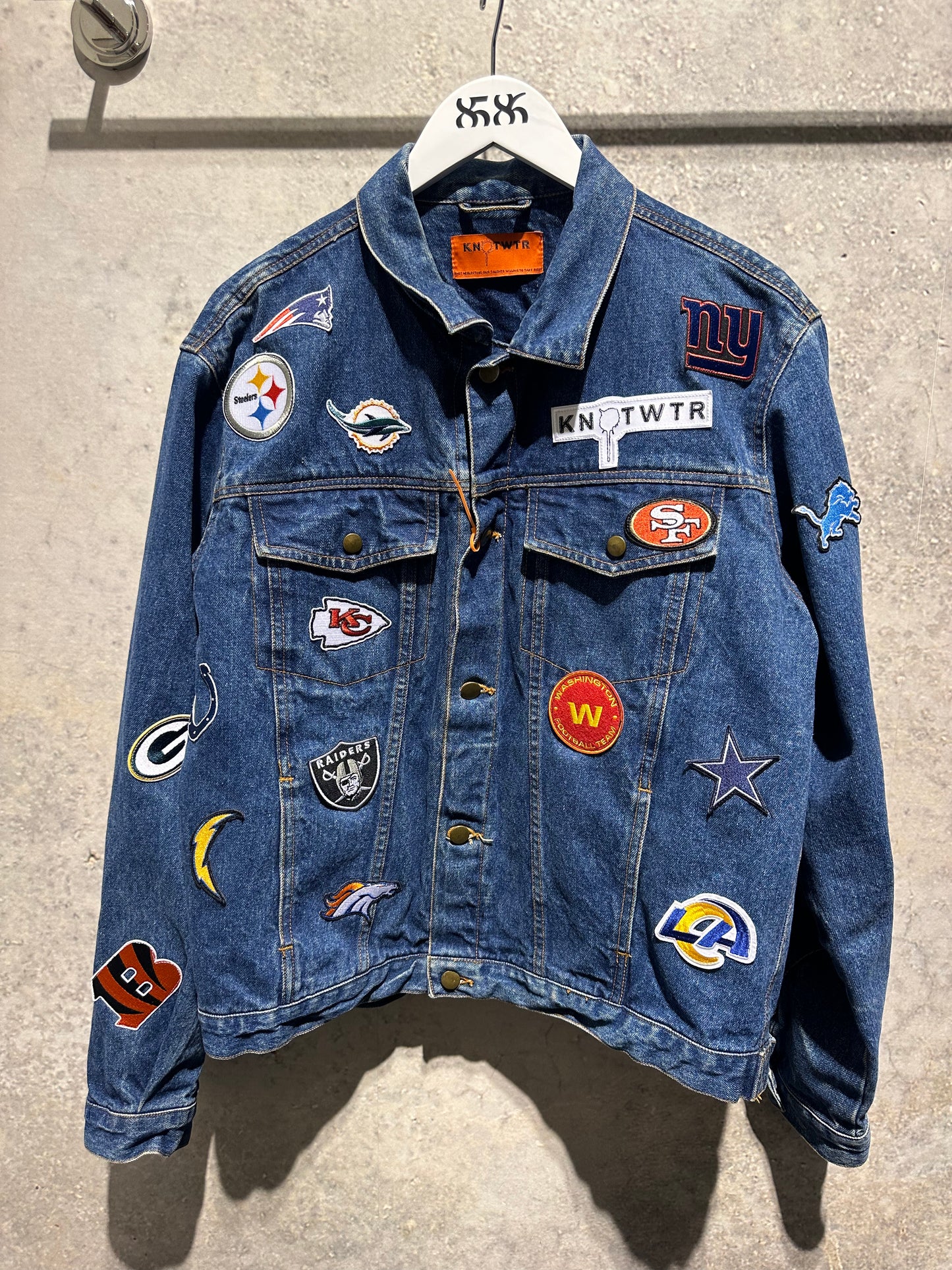 KNOTWTR SPORTS DENIM JACKET NFL (front)