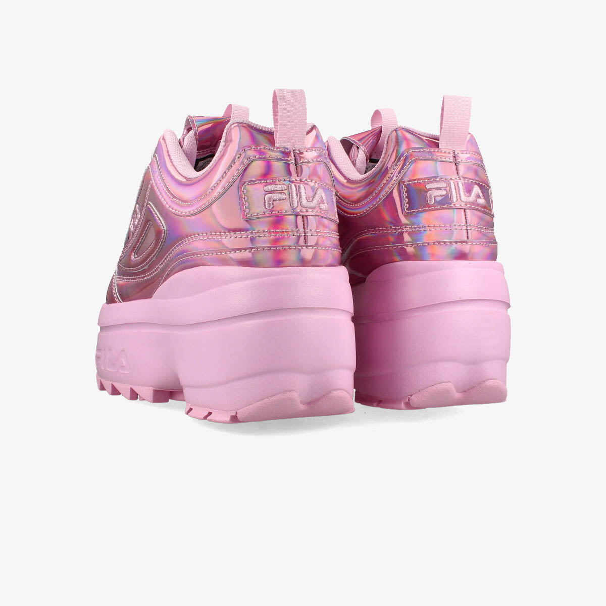 Pink shops fila platform sneakers