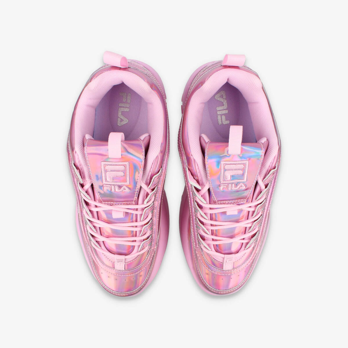 FILA: DISRUPTOR II WEDGE FESTIVAL SNEAKERS PINK (top view)