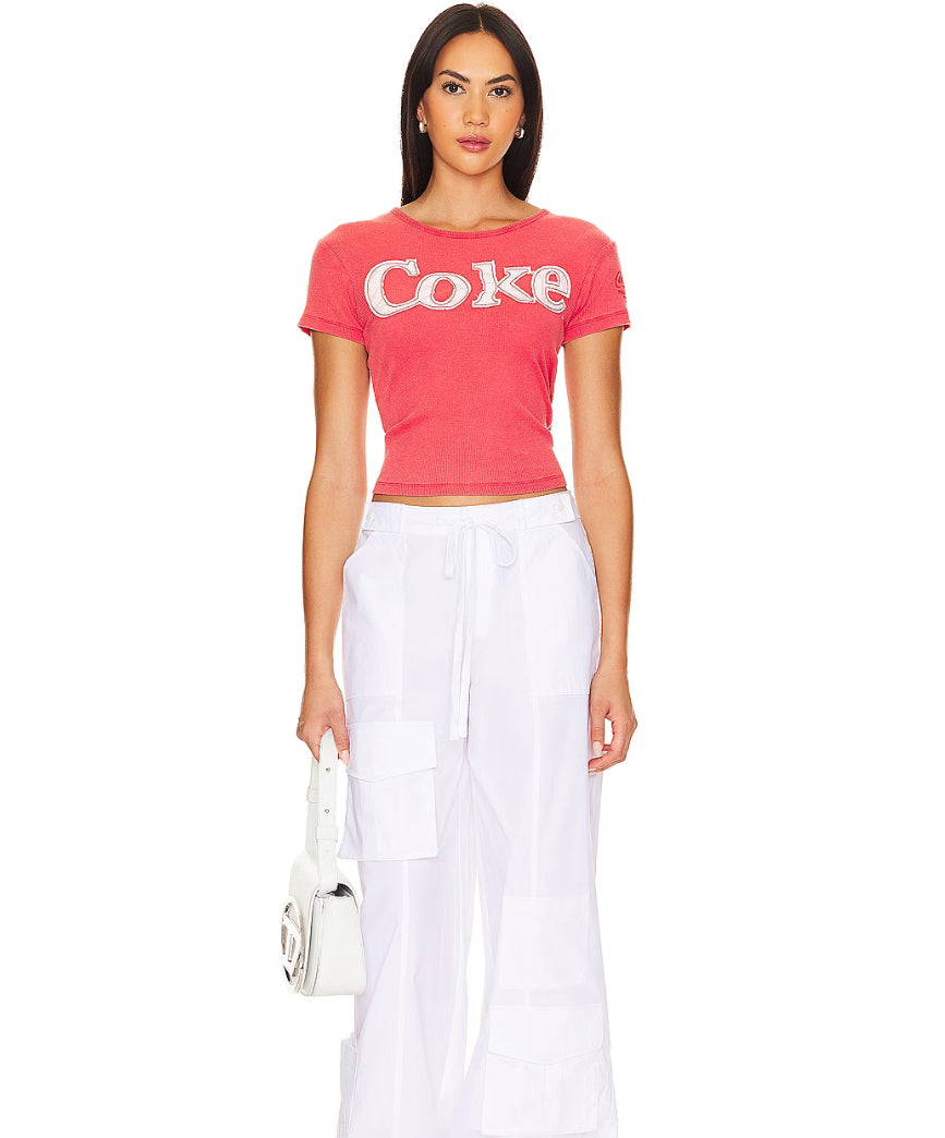 THE LAUNDRY ROOM: COKE PATCHWORK BABY RIB TEE (front view)
