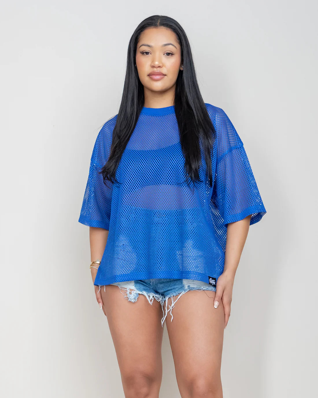 EPTM: STADIUM JERSEY BLUE (front view on female model)