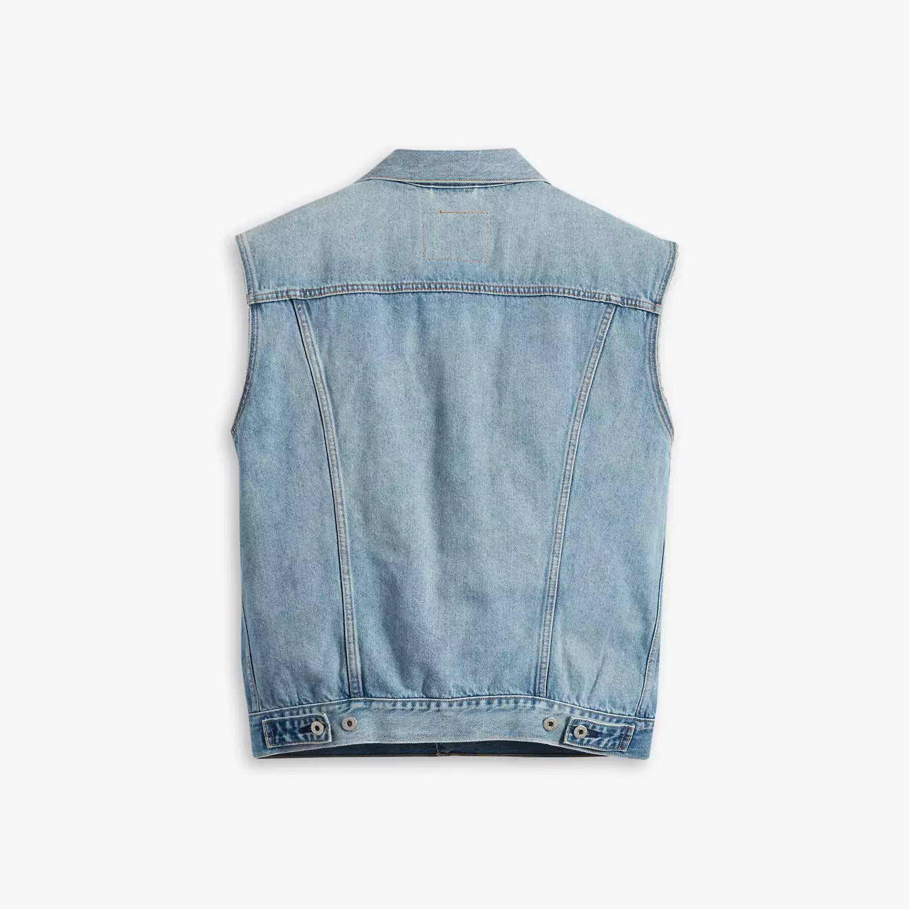 LEVIS: RELAXED TRUCKER VEST flat lay back view