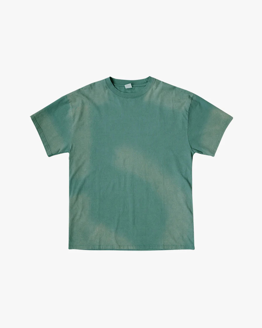 EPTM: SUN FADED TEE GREEN (flat lay view)