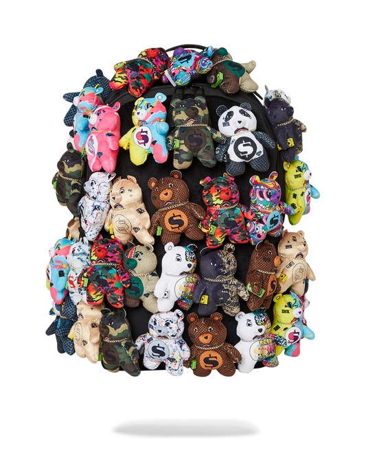 SPRAYGROUND: PACK OF BEARS REAL PLUSH BEARS RUNWAY PIECE BACKPACK