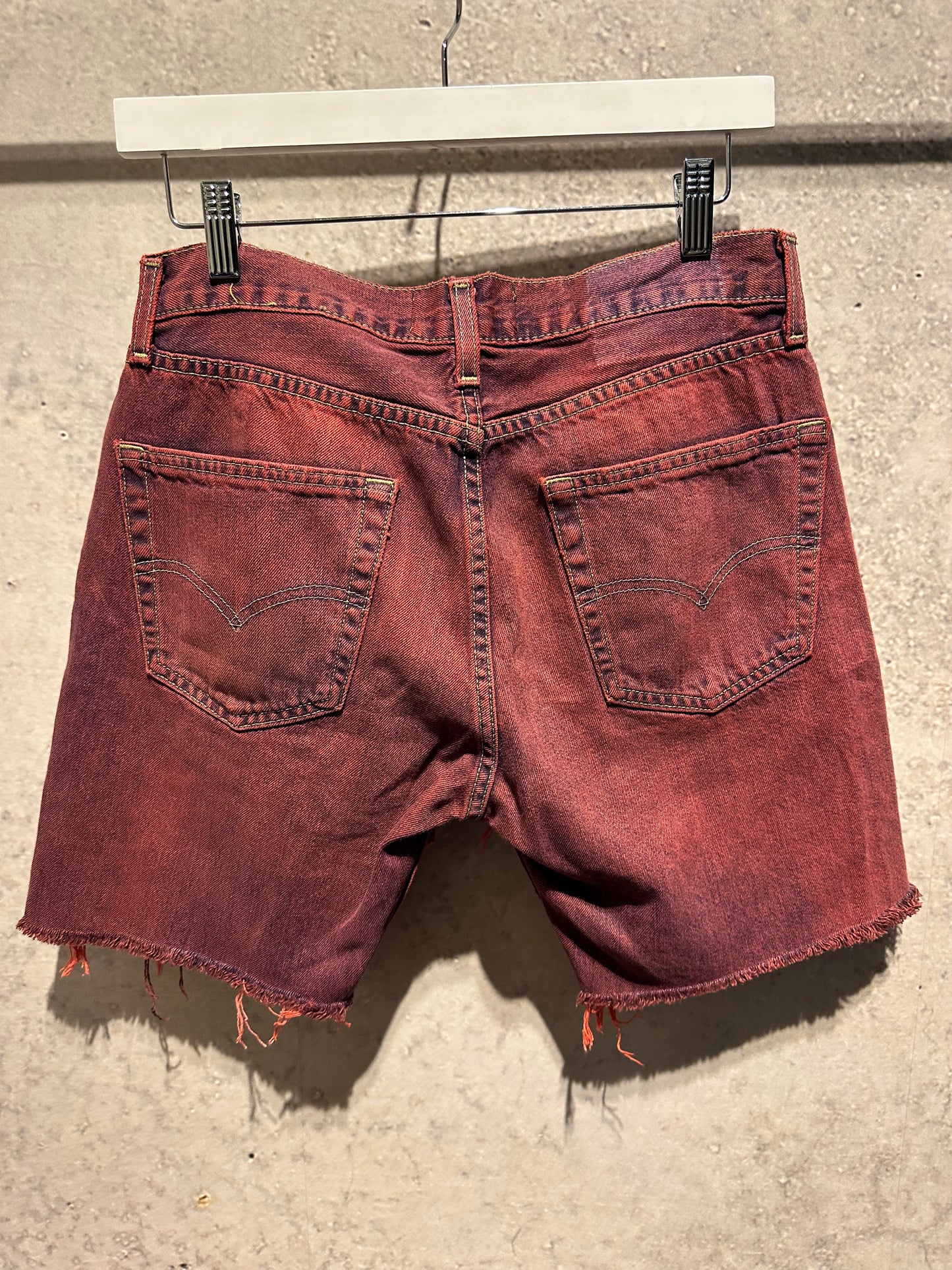 KNOTWTR: PATCHWORK DENIM SHORTS