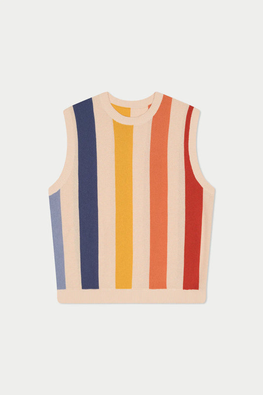 MAVRANS: STRIPED KNIT VEST (front)