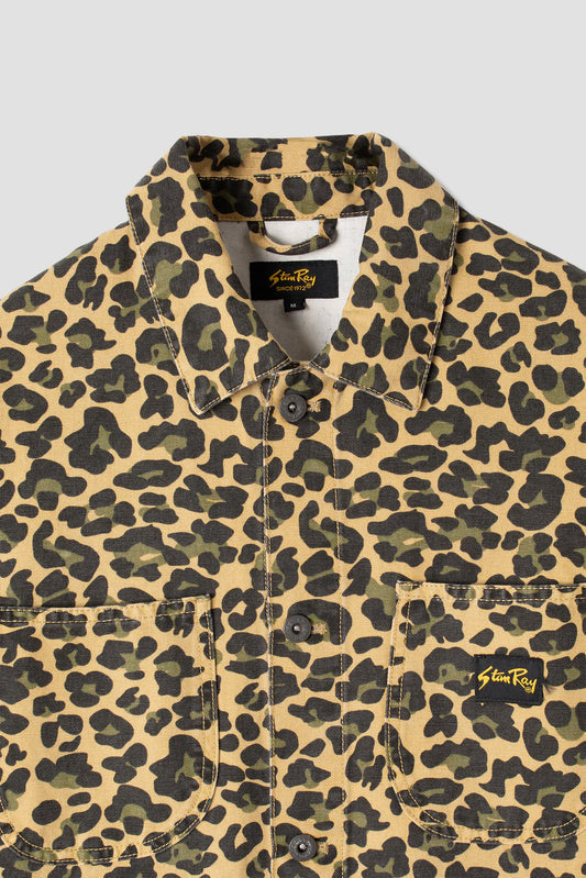 STAN RAY: LEOPARD CAMO COVERALL JACKET (front close up)