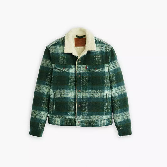 LEVIS: PLAID SHERPA TRUCKER JACKET