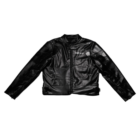 KNOTWTR: IM WORTH A LOT BLACK LEATHER JACKET