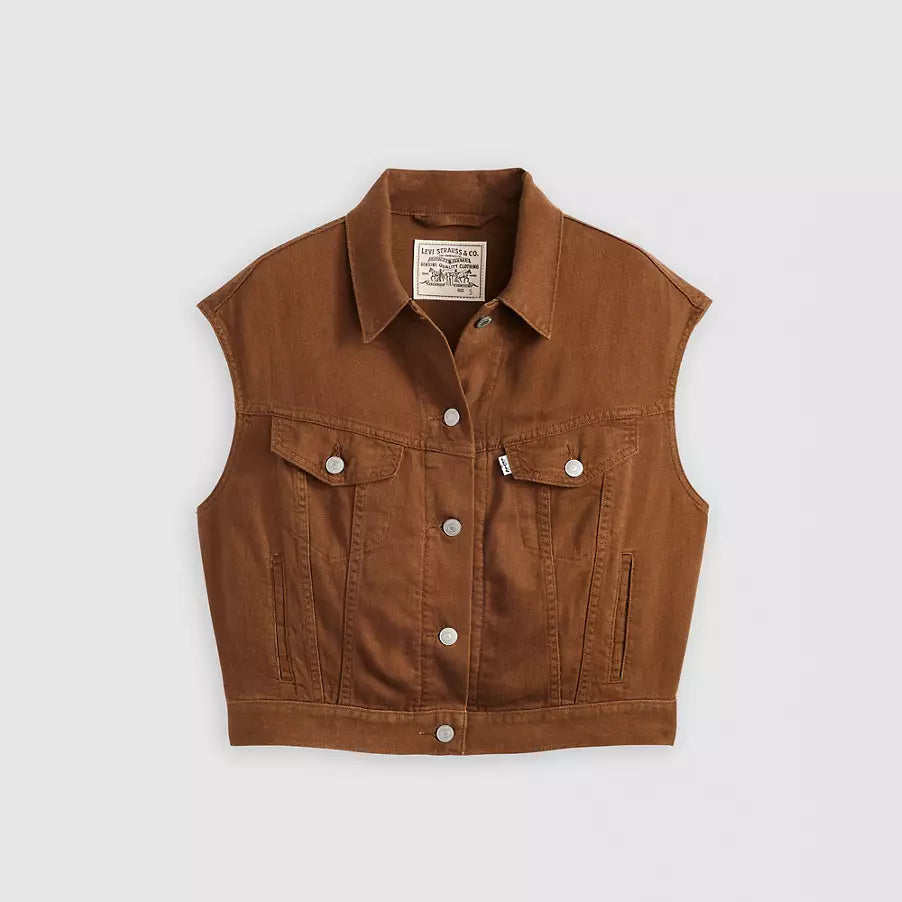 LEVI’S: SHRUNKEN '90S LINEN BLEND LIGHTWEIGHT VEST