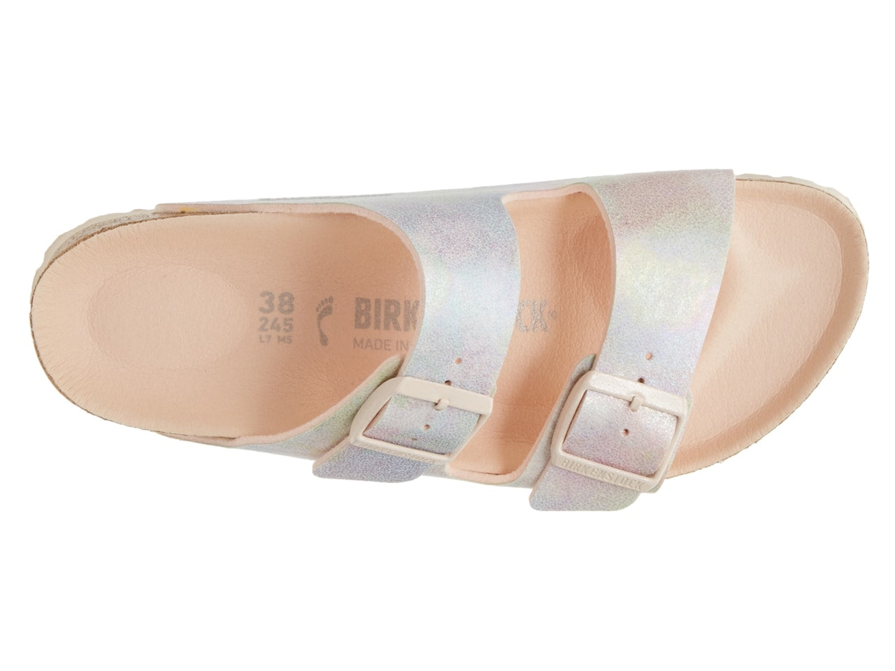 BIRKENSTOCK: ARIZONA BS Iridescent (light rose top view)