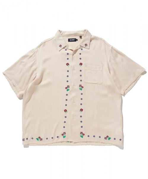 XLARGE FLOWER OPEN COLLAR S/S SHIRT