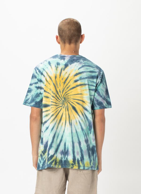 BARNEY COOLS EMBROIDERED B. COOLS TIE DYE T SHIRT 85 86