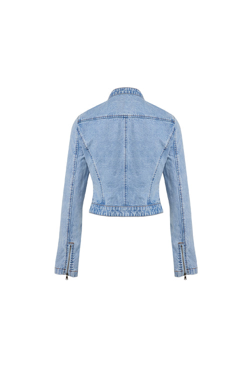 LIONESS BELLA MOTO DENIM JACKET 85 86 eightyfiveightysix