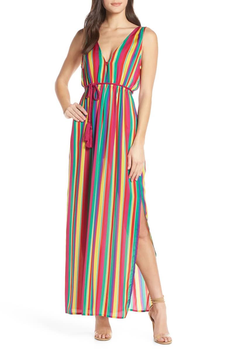 bb Dakota in the rainbows dress - 8586 (on model)